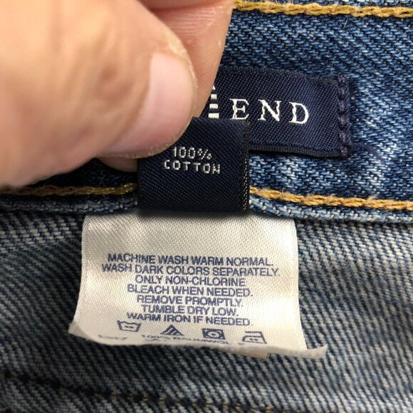 Lands End Womens Jeans Size 14 Blue Denim Straight Leg Casual High Rise Classic - Picture 8 of 14